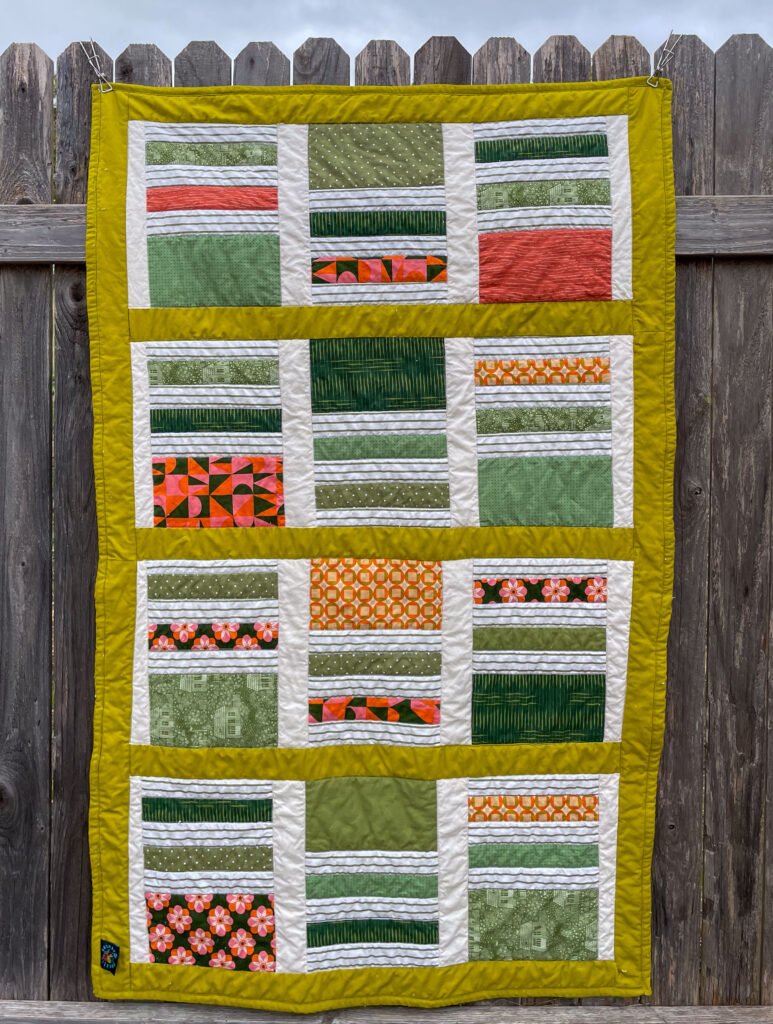 Green and earth tone quilt